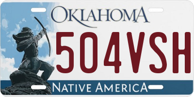 OK license plate 504VSH