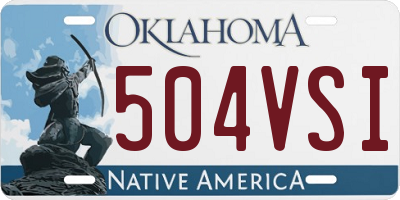 OK license plate 504VSI
