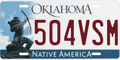 OK license plate 504VSM