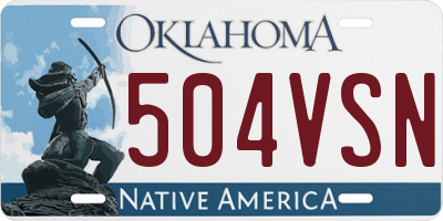 OK license plate 504VSN