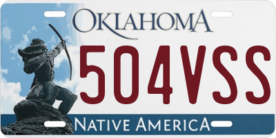 OK license plate 504VSS