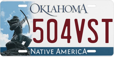 OK license plate 504VST