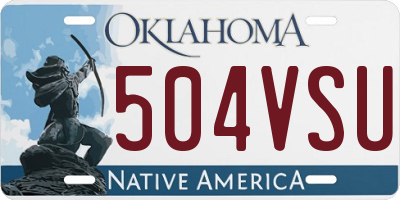 OK license plate 504VSU