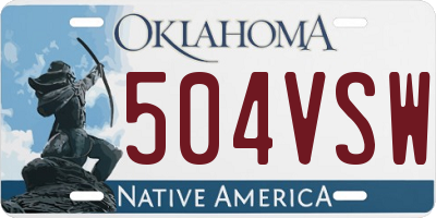 OK license plate 504VSW