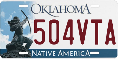 OK license plate 504VTA