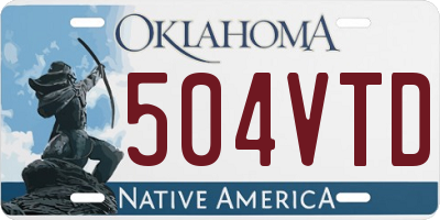 OK license plate 504VTD