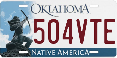 OK license plate 504VTE