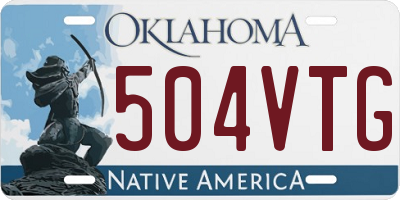 OK license plate 504VTG