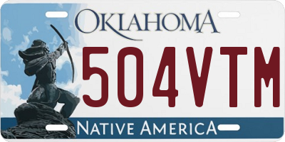 OK license plate 504VTM