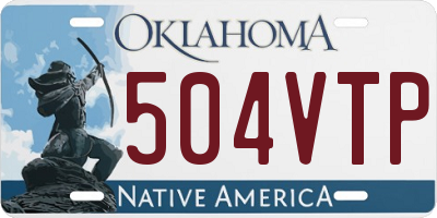 OK license plate 504VTP