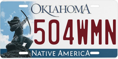 OK license plate 504WMN