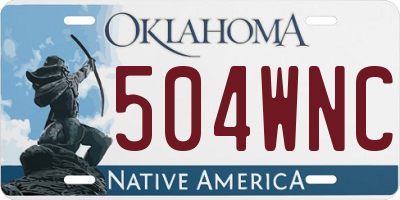 OK license plate 504WNC