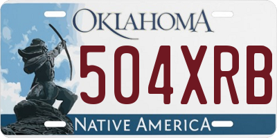 OK license plate 504XRB