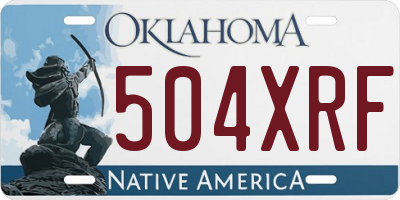 OK license plate 504XRF