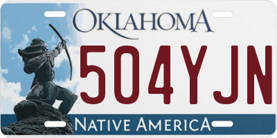 OK license plate 504YJN