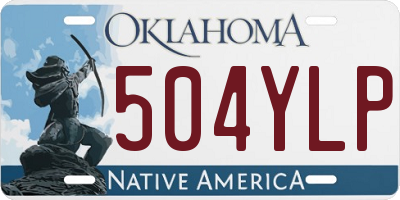 OK license plate 504YLP