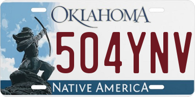 OK license plate 504YNV