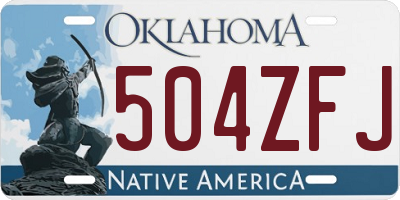 OK license plate 504ZFJ