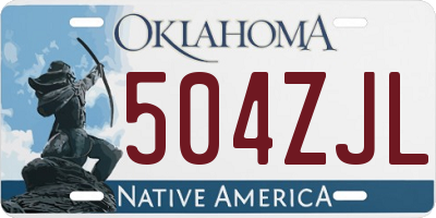OK license plate 504ZJL
