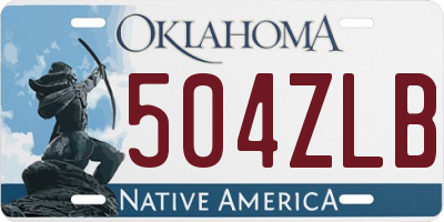 OK license plate 504ZLB