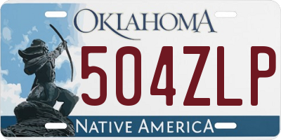 OK license plate 504ZLP