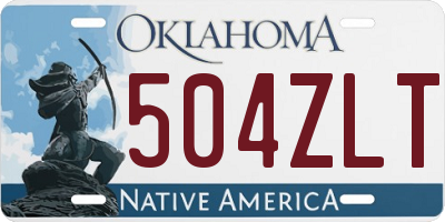 OK license plate 504ZLT