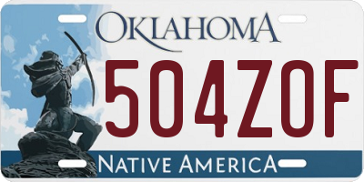 OK license plate 504ZOF