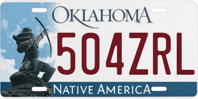 OK license plate 504ZRL