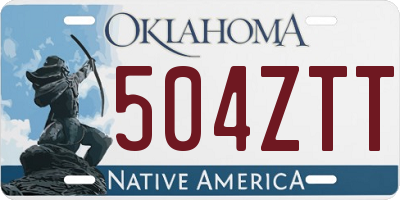 OK license plate 504ZTT