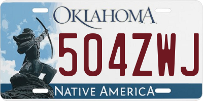 OK license plate 504ZWJ