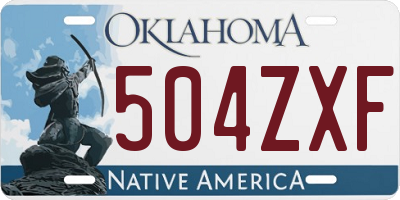 OK license plate 504ZXF