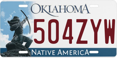 OK license plate 504ZYW