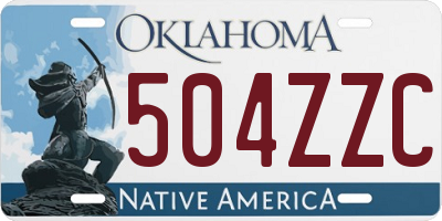 OK license plate 504ZZC