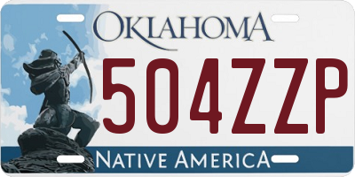 OK license plate 504ZZP