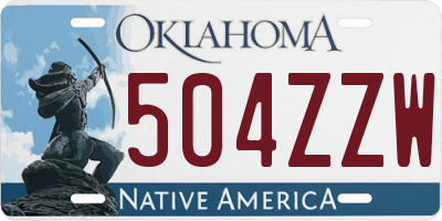 OK license plate 504ZZW