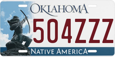 OK license plate 504ZZZ