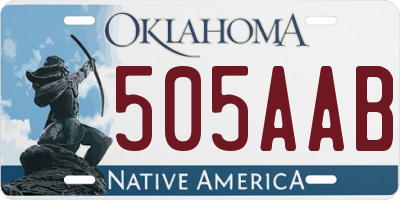 OK license plate 505AAB