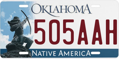 OK license plate 505AAH