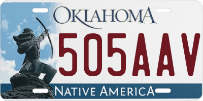 OK license plate 505AAV