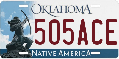 OK license plate 505ACE