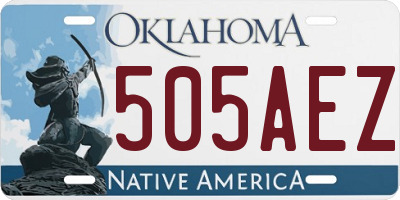 OK license plate 505AEZ