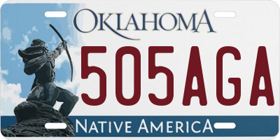 OK license plate 505AGA