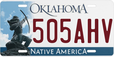 OK license plate 505AHV