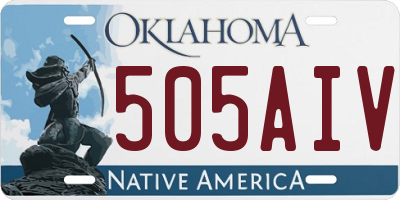 OK license plate 505AIV