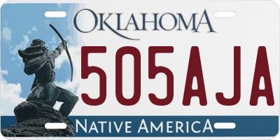OK license plate 505AJA