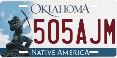OK license plate 505AJM