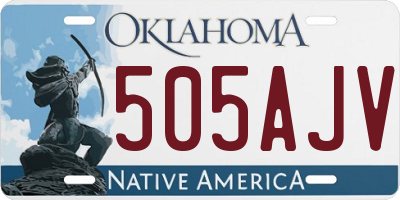 OK license plate 505AJV