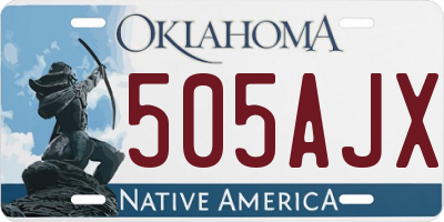 OK license plate 505AJX