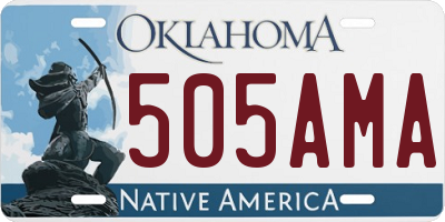 OK license plate 505AMA