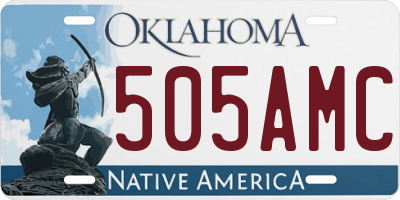 OK license plate 505AMC
